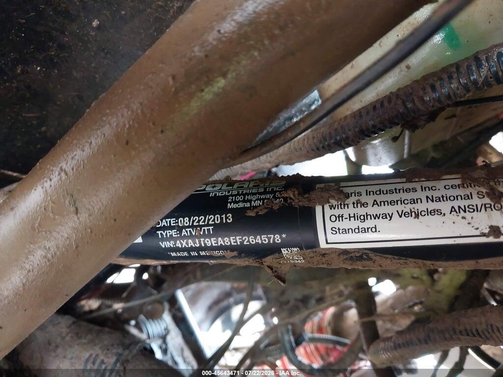 4XAJT9EA8EF264578 2014 POLARIS RZR photo no. 10