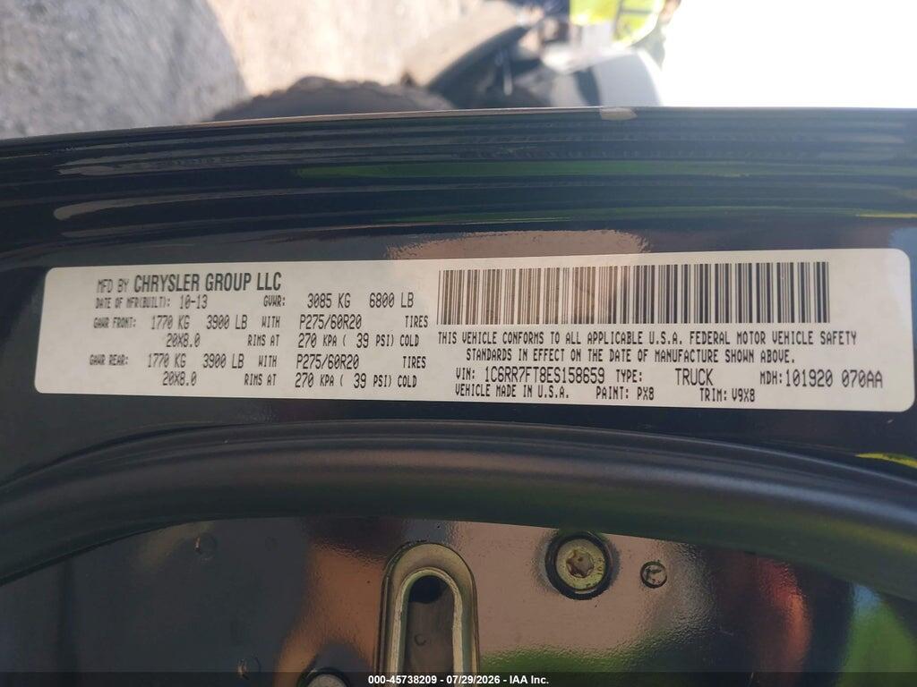 1C6RR7FT8ES158659 2014 RAM 1500 photo no. 9