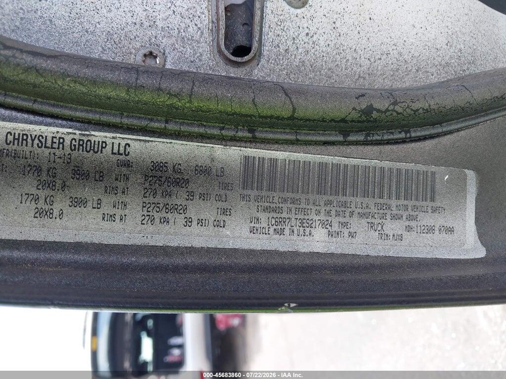 1C6RR7LT3ES217024 2014 RAM 1500 photo no. 9