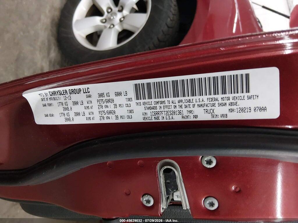 1C6RR7FT2ES201361 2014 RAM 1500 photo no. 9