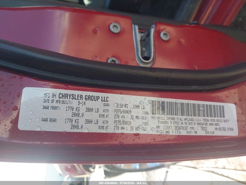 1C6RR7LT2ES470187 2014 RAM 1500 photo no. 9