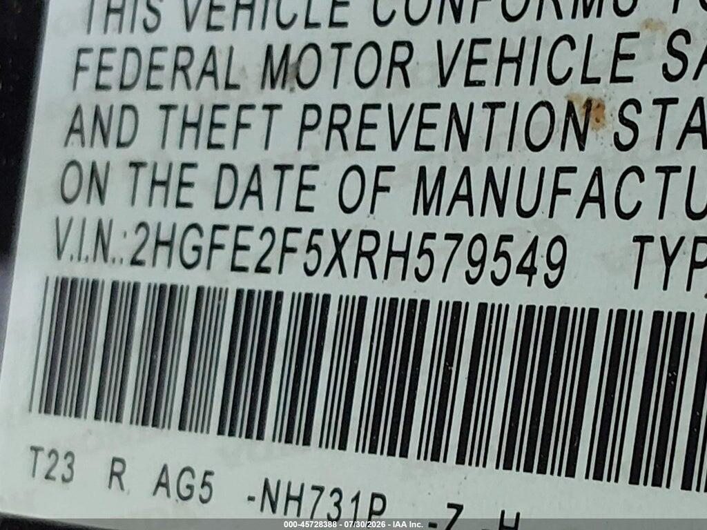 2HGFE2F5XRH579549 2024 HONDA CIVIC photo no. 9