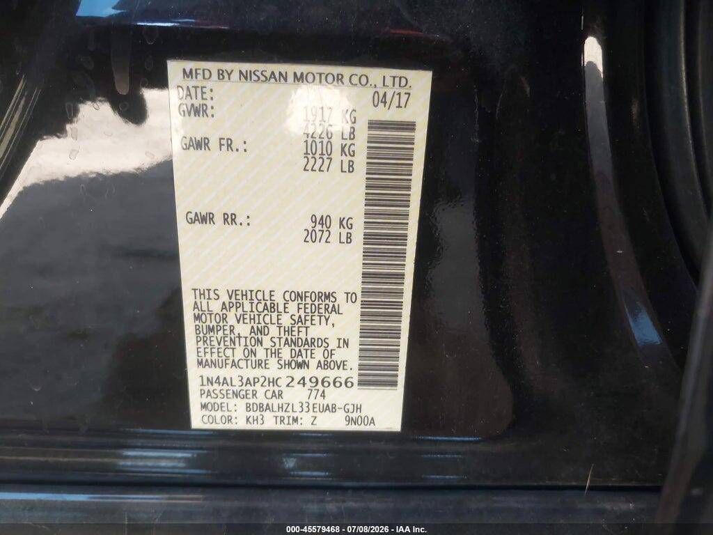 1N4AL3AP2HC249666 2017 NISSAN ALTIMA photo no. 9