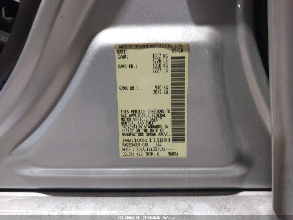 1N4AL3AP1HC115893 2017 NISSAN ALTIMA photo no. 9