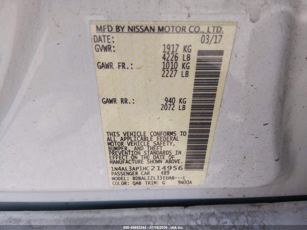 1N4AL3AP1HC214956 2017 NISSAN ALTIMA photo no. 9