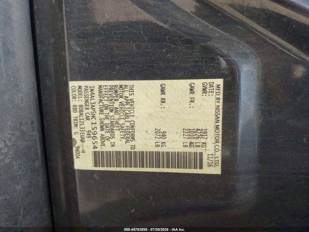 1N4AL3AP5HC159654 2017 NISSAN ALTIMA photo no. 9