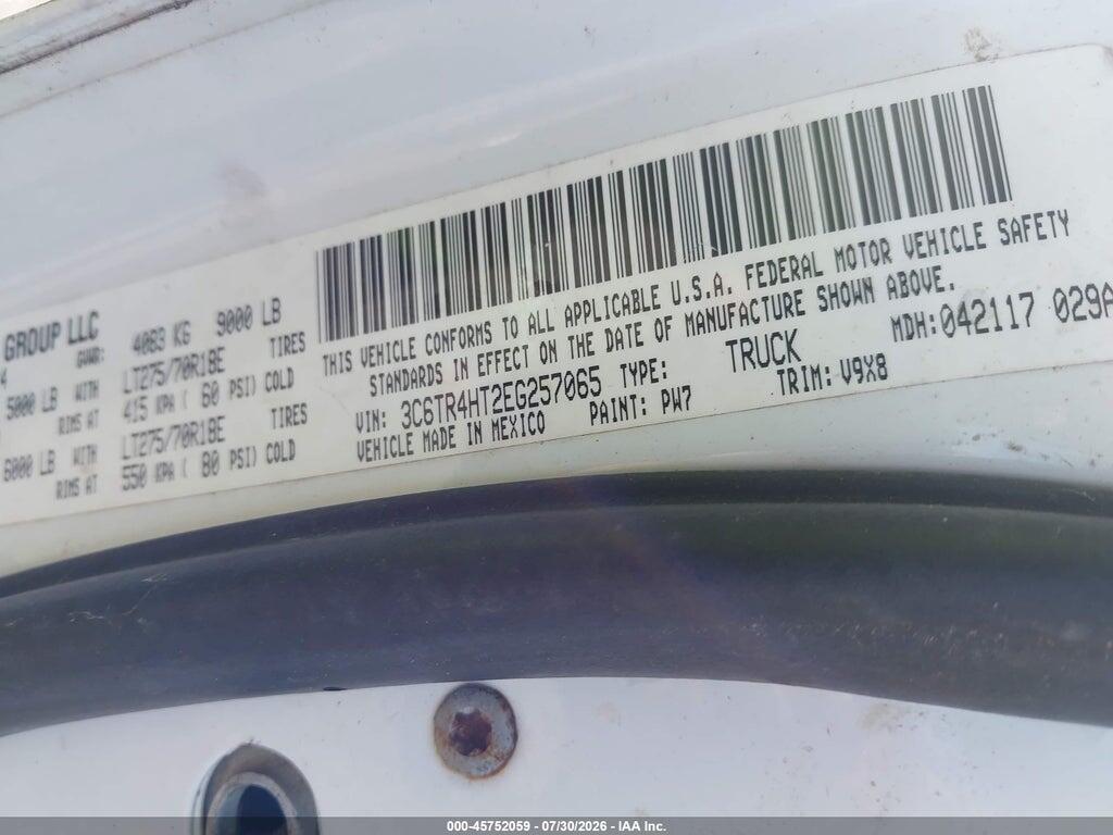 3C6TR4HT2EG257065 2014 RAM 2500 photo no. 9
