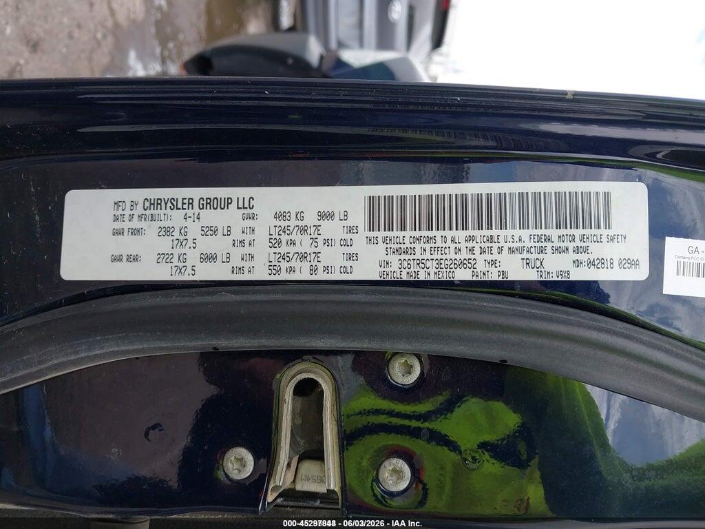 3C6TR5CT3EG260652 2014 RAM 2500 photo no. 9