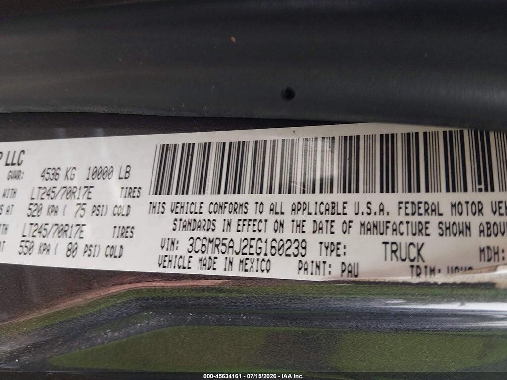 3C6MR5AJ2EG160239 2014 RAM 2500 photo no. 9