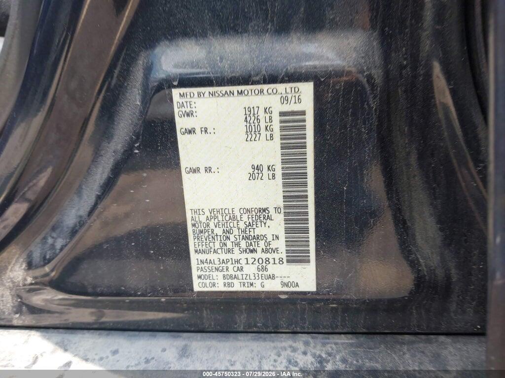 1N4AL3AP1HC120818 2017 NISSAN ALTIMA photo no. 9