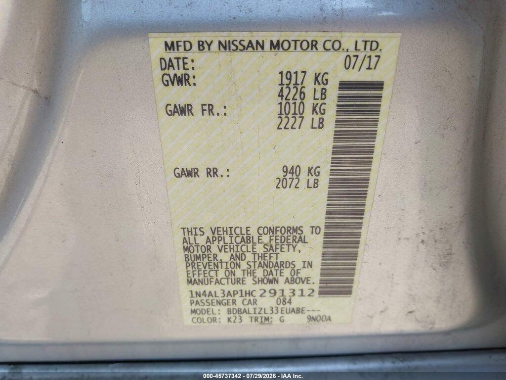 1N4AL3AP1HC291312 2017 NISSAN ALTIMA photo no. 9