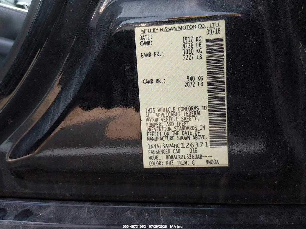 1N4AL3AP4HC126371 2017 NISSAN ALTIMA photo no. 9