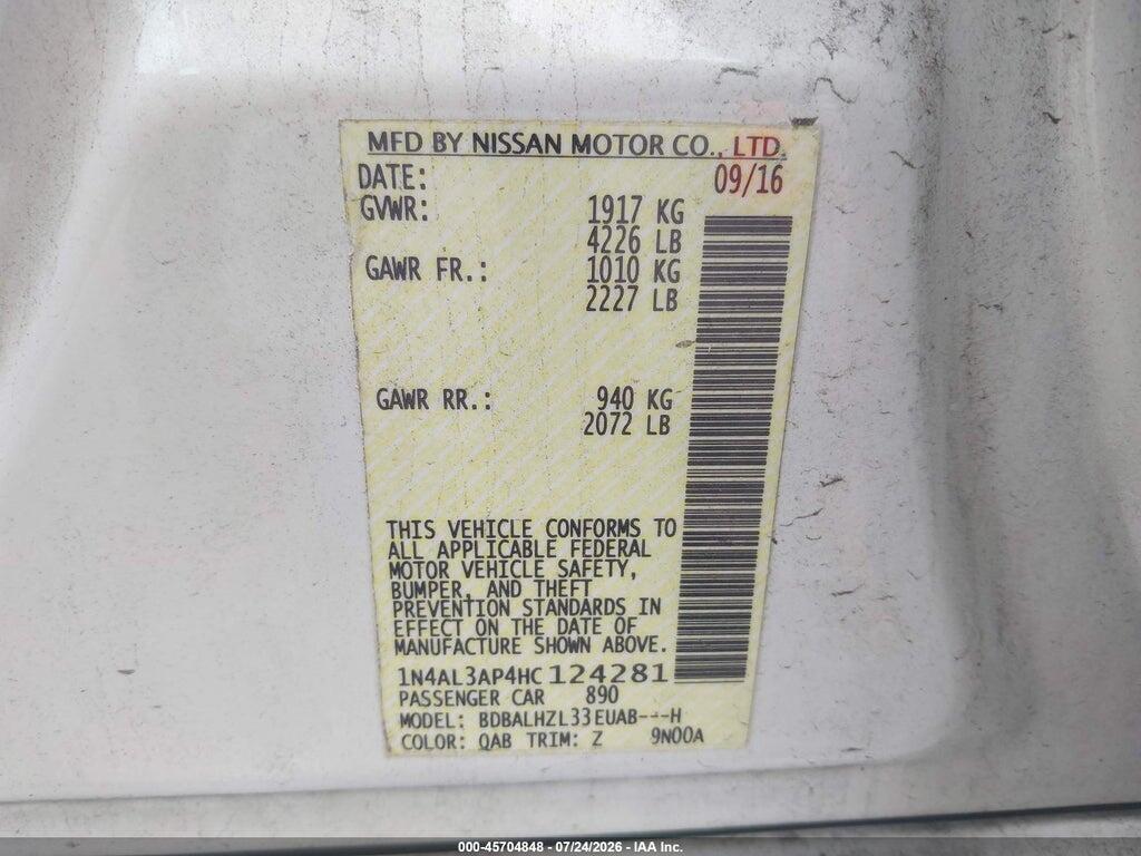 1N4AL3AP4HC124281 2017 NISSAN ALTIMA photo no. 9