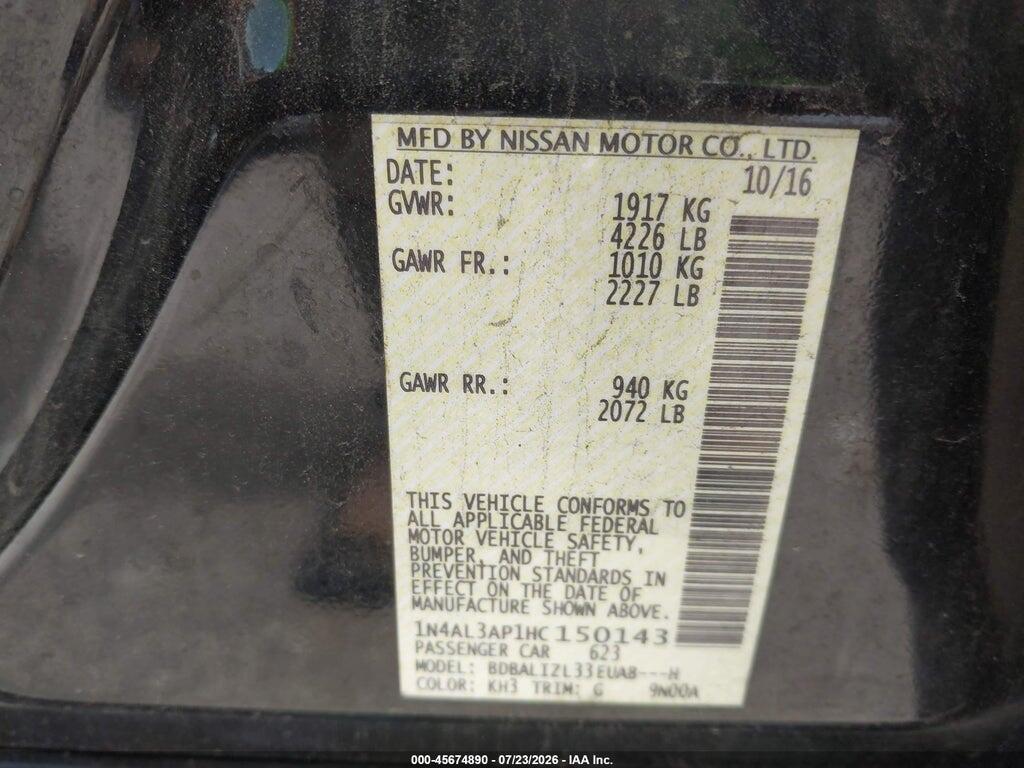 1N4AL3AP1HC150143 2017 NISSAN ALTIMA photo no. 9