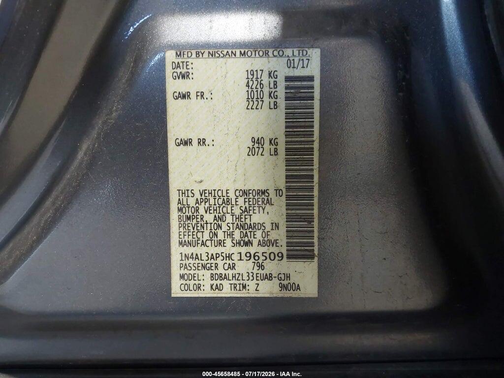 1N4AL3AP5HC196509 2017 NISSAN ALTIMA photo no. 9