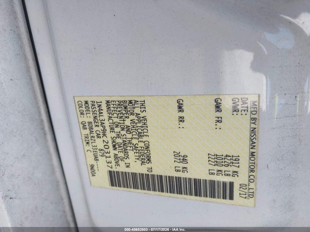 1N4AL3AP9HC203137 2017 NISSAN ALTIMA photo no. 9