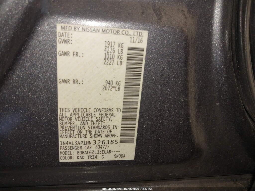 1N4AL3AP1HN326385 2017 NISSAN ALTIMA photo no. 9