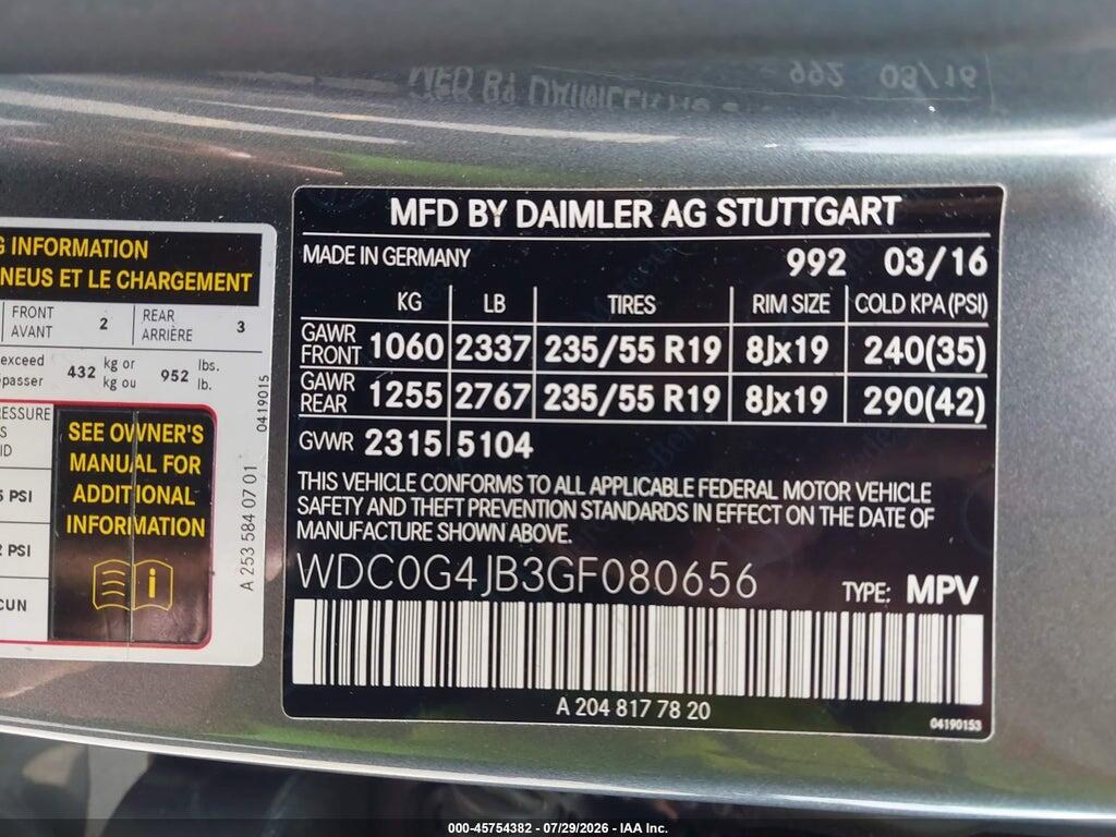 WDC0G4JB3GF080656 2016 MERCEDES-BENZ GLC 300 photo no. 9