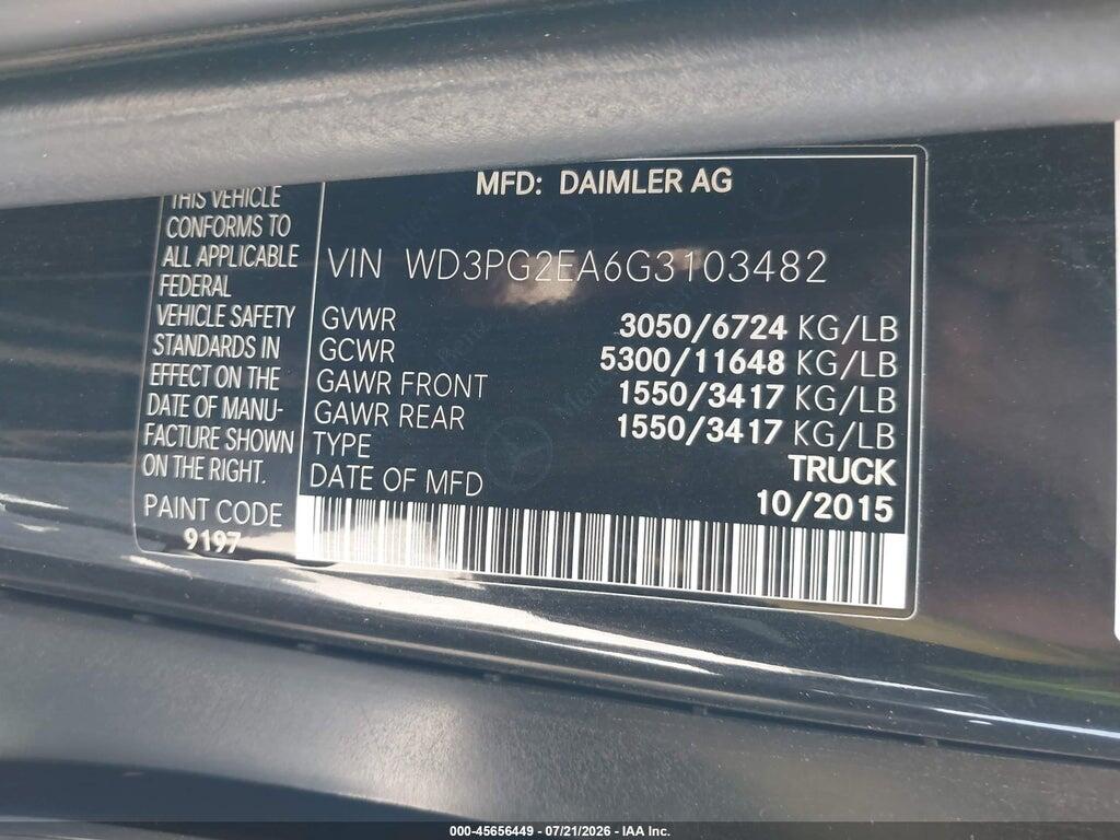 WD3PG2EA6G3103482 2016 MERCEDES-BENZ METRIS photo no. 9