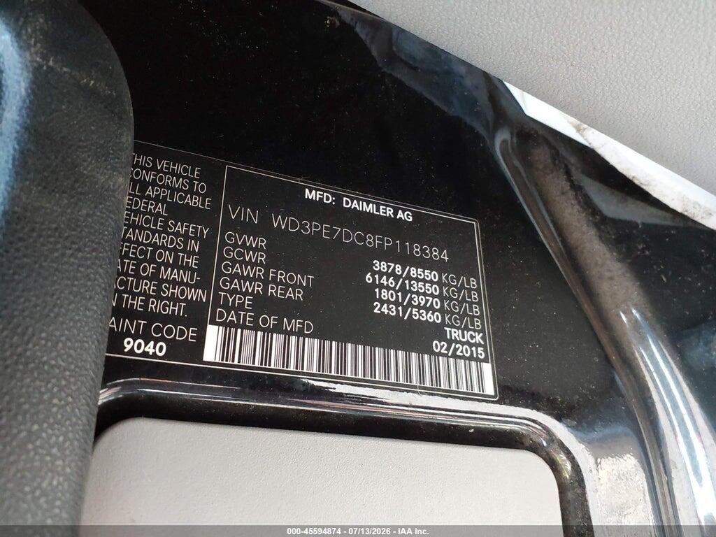 WD3PE7DD2GP349713 2016 MERCEDES-BENZ SPRINTER 2500 photo no. 9