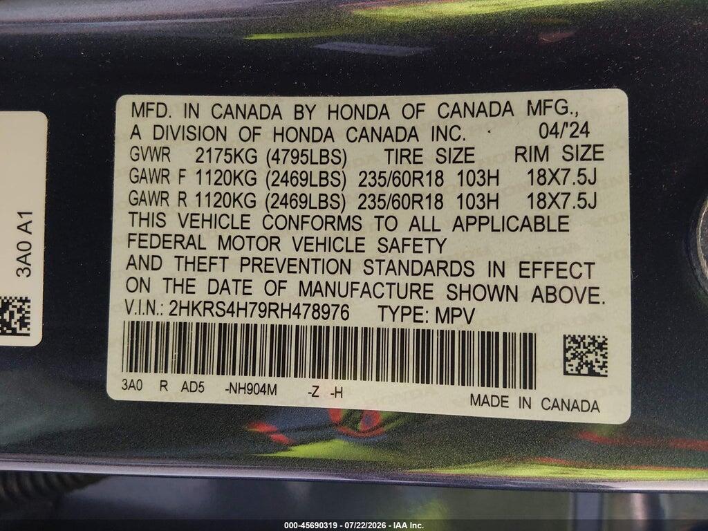 2HKRS4H79RH478976 2024 HONDA CR-V photo no. 9