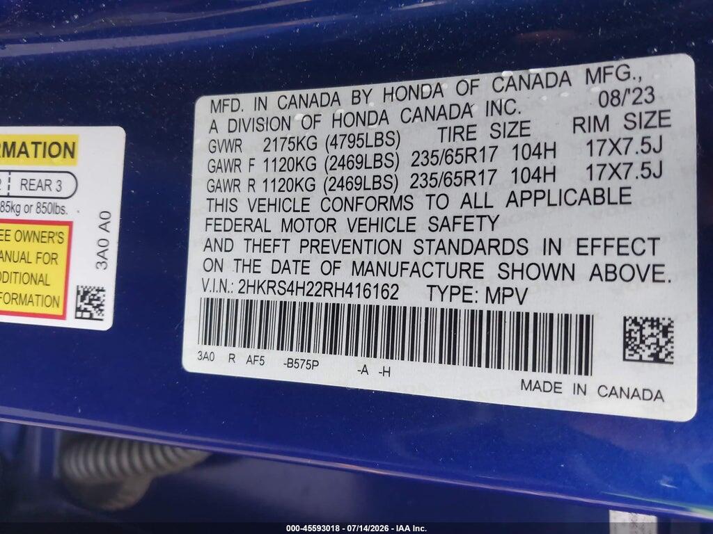 2HKRS4H22RH416162 2024 HONDA CR-V photo no. 9