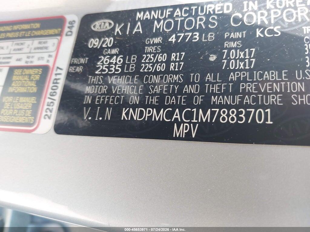 KNDPMCAC1M7883701 2021 KIA SPORTAGE photo no. 9