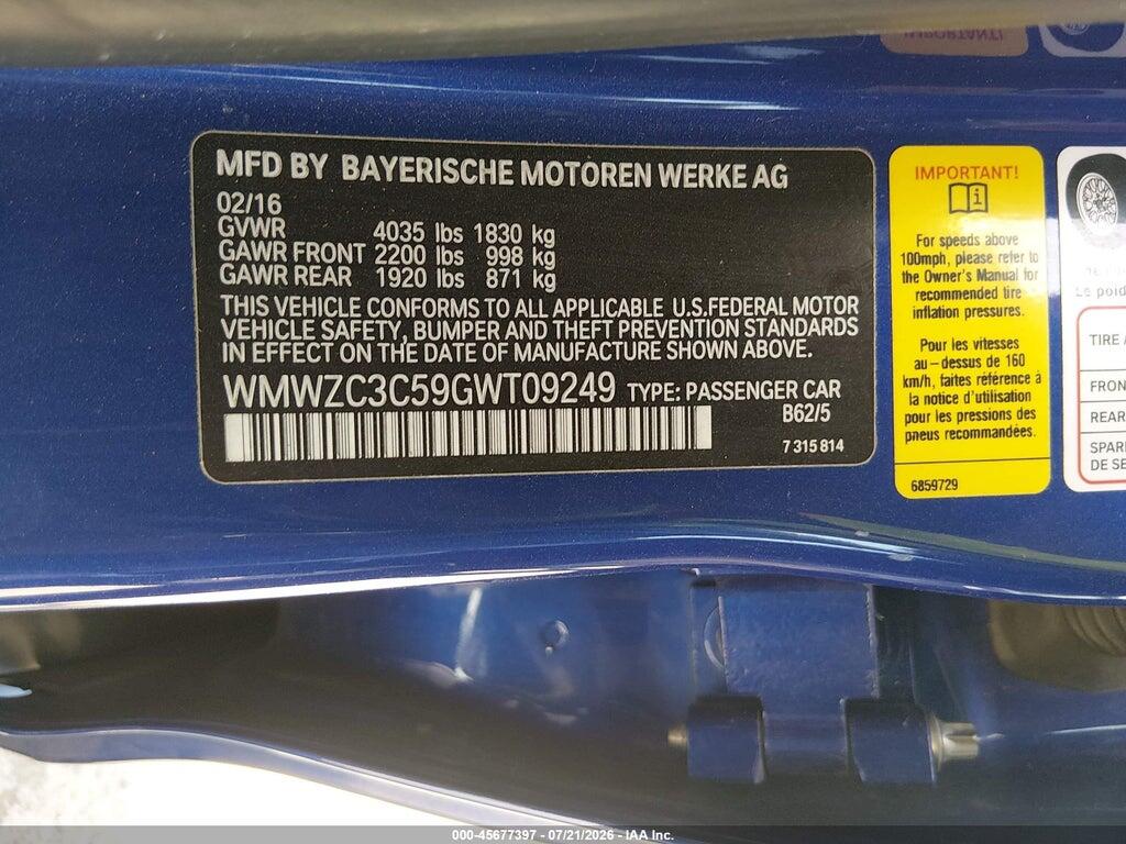 WMWZC3C59GWT09249 2016 MINI COUNTRYMAN photo no. 9