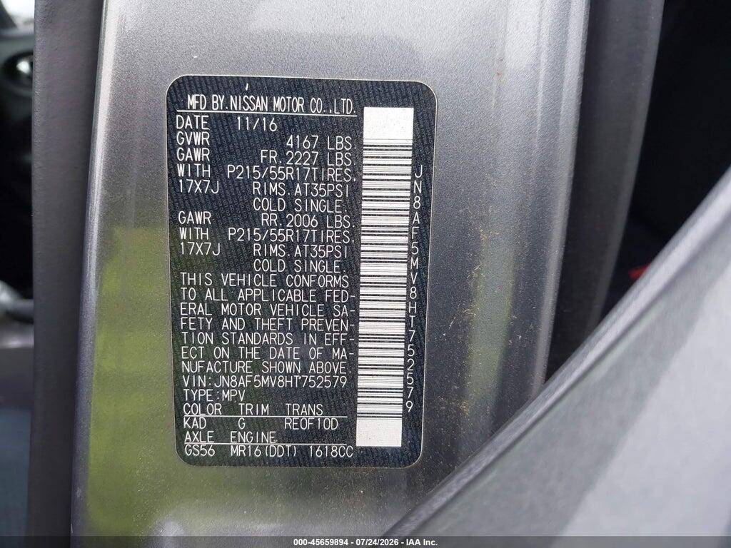 JN8AF5MV8HT752579 2017 NISSAN JUKE photo no. 9