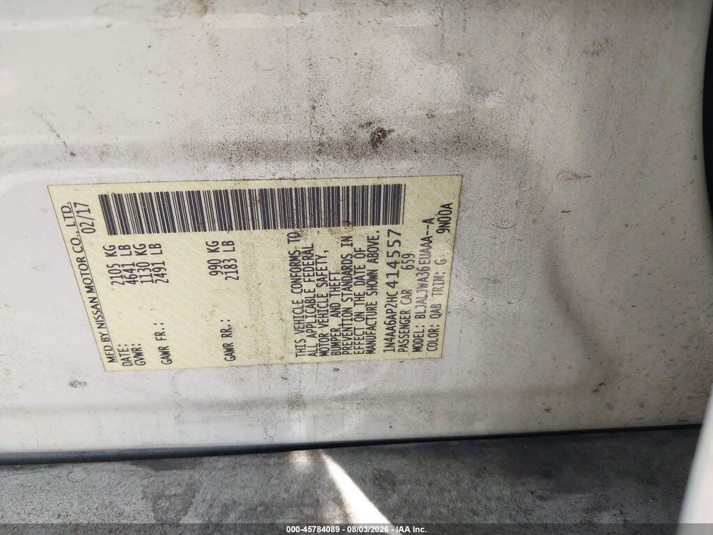 1N4AA6AP2HC414557 2017 NISSAN MAXIMA photo no. 9