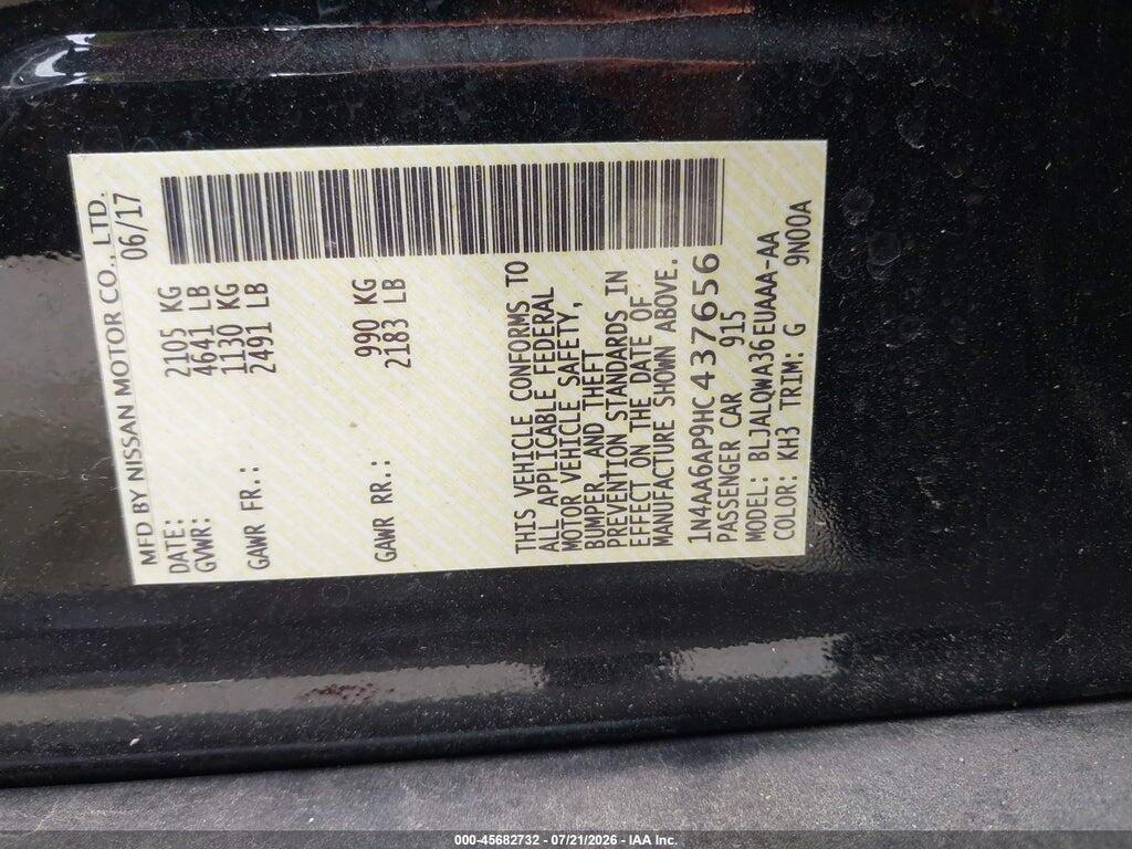 1N4AA6AP9HC437656 2017 NISSAN MAXIMA photo no. 9
