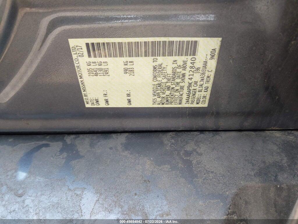 1N4AA6AP9HC412840 2017 NISSAN MAXIMA photo no. 9