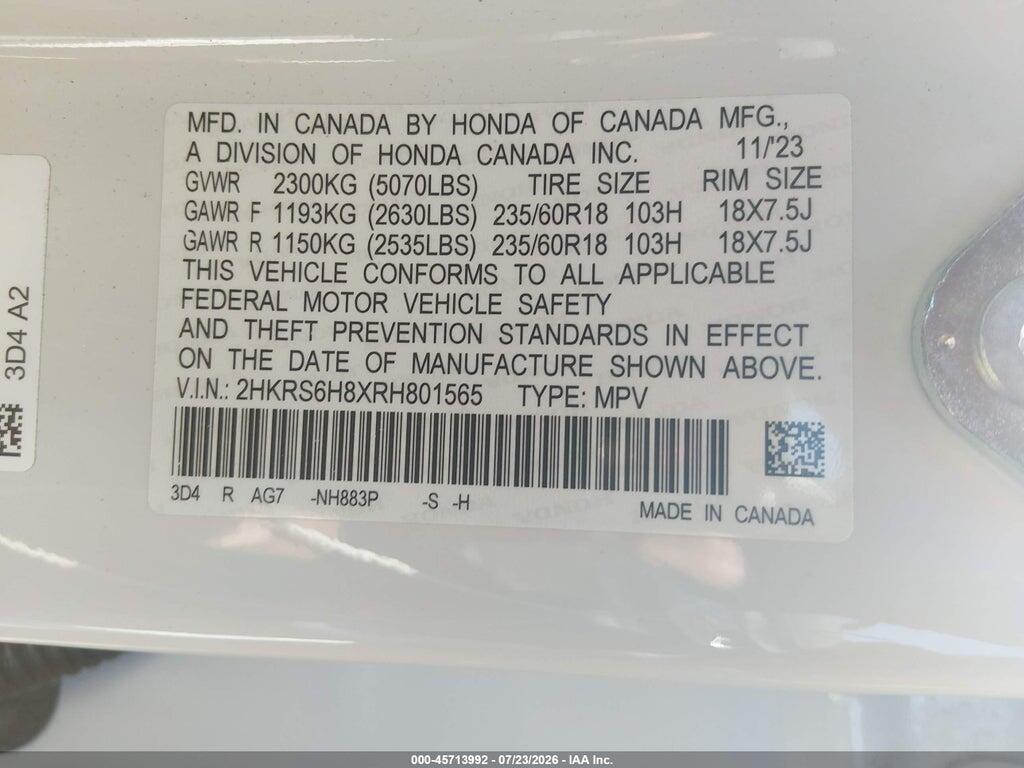2HKRS6H8XRH801565 2024 HONDA CR-V HYBRID photo no. 9