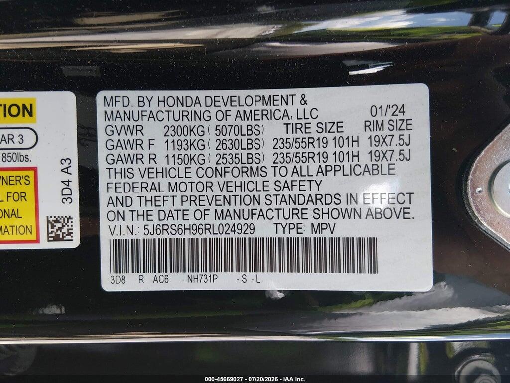 5J6RS6H96RL024929 2024 HONDA CR-V HYBRID photo no. 9