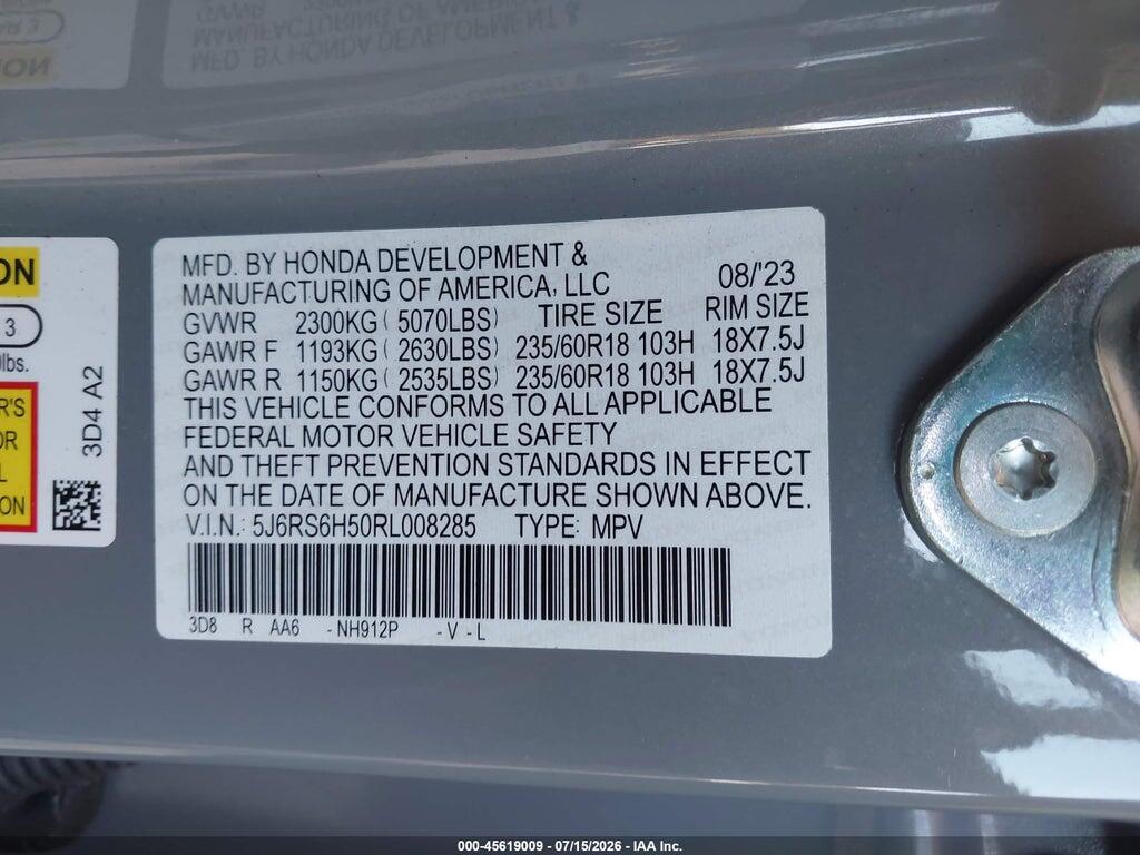 5J6RS6H50RL008285 2024 HONDA CR-V HYBRID photo no. 9