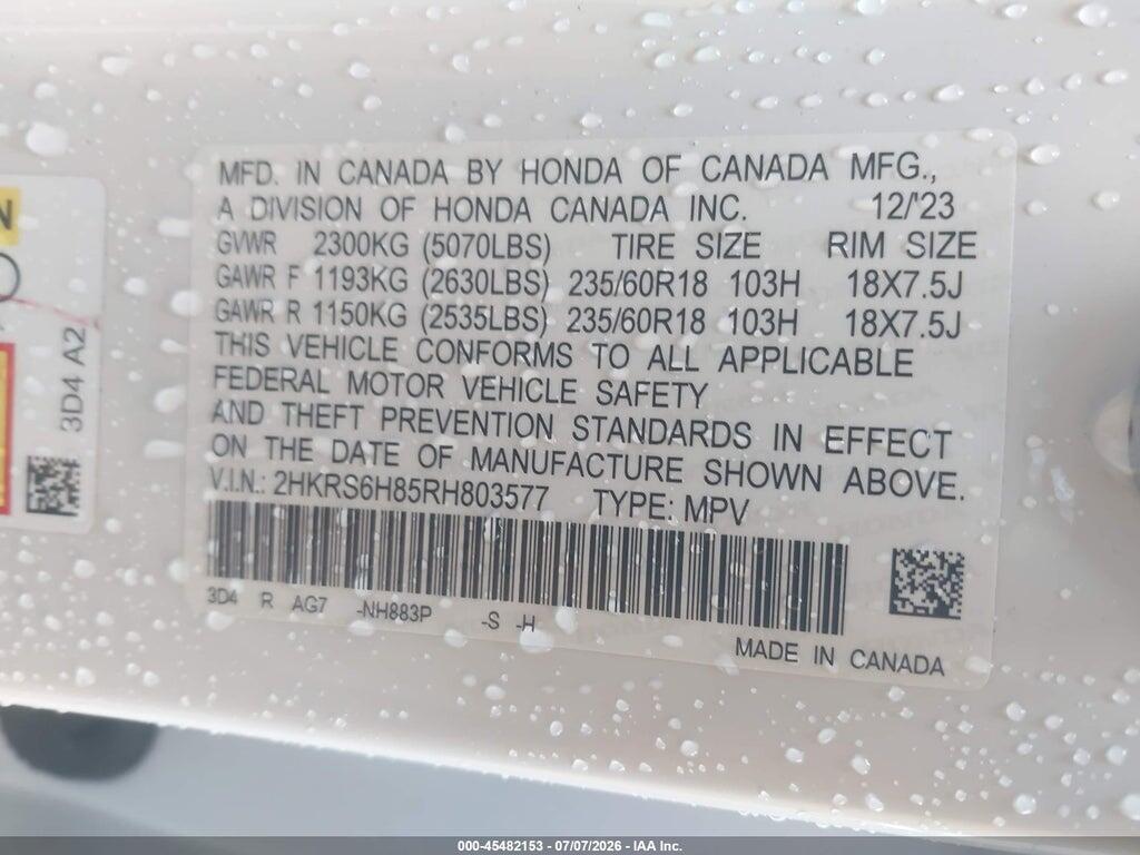 2HKRS6H85RH803577 2024 HONDA CR-V HYBRID photo no. 9