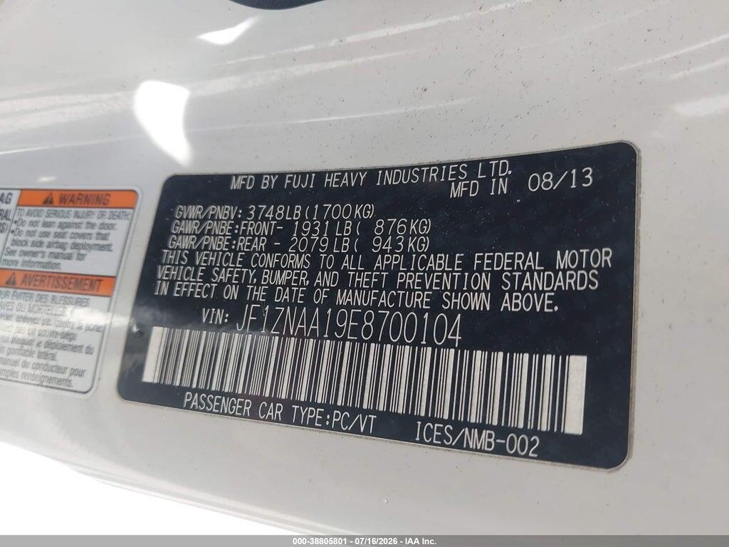 JF1ZNAA19E8700104 2014 SCION FR-S photo no. 9