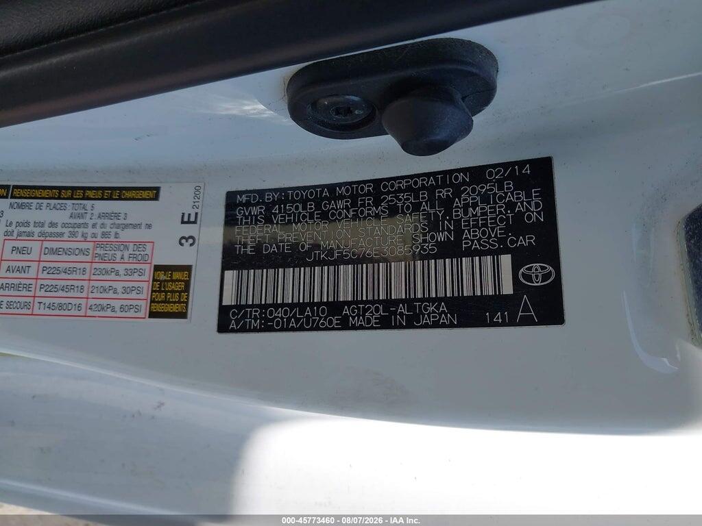 JTKJF5C76E3085935 2014 SCION TC photo no. 9