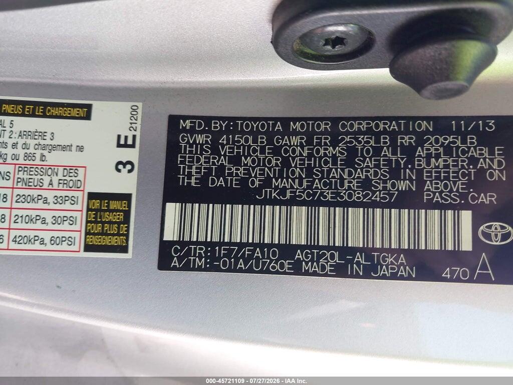JTKJF5C73E3082457 2014 SCION TC photo no. 9