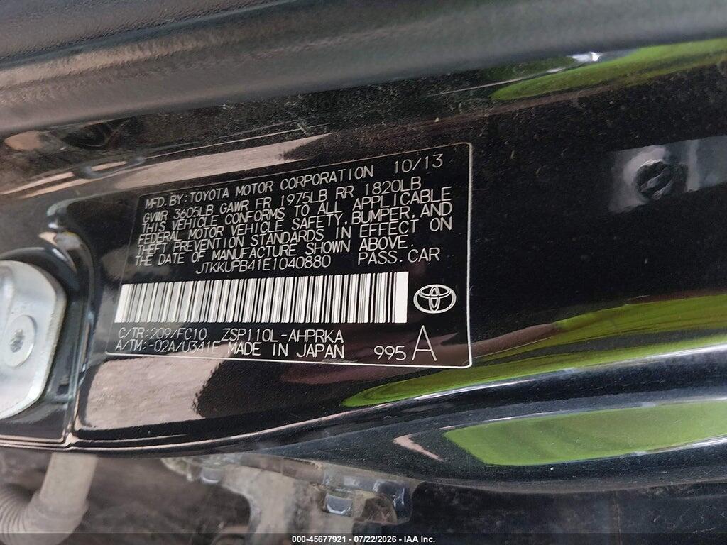JTKKUPB41E1040880 2014 SCION XD photo no. 9