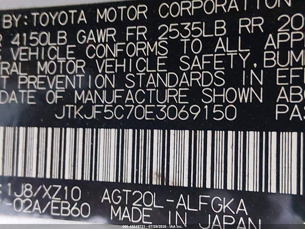 JTKJF5C70E3069150 2014 SCION TC photo no. 9