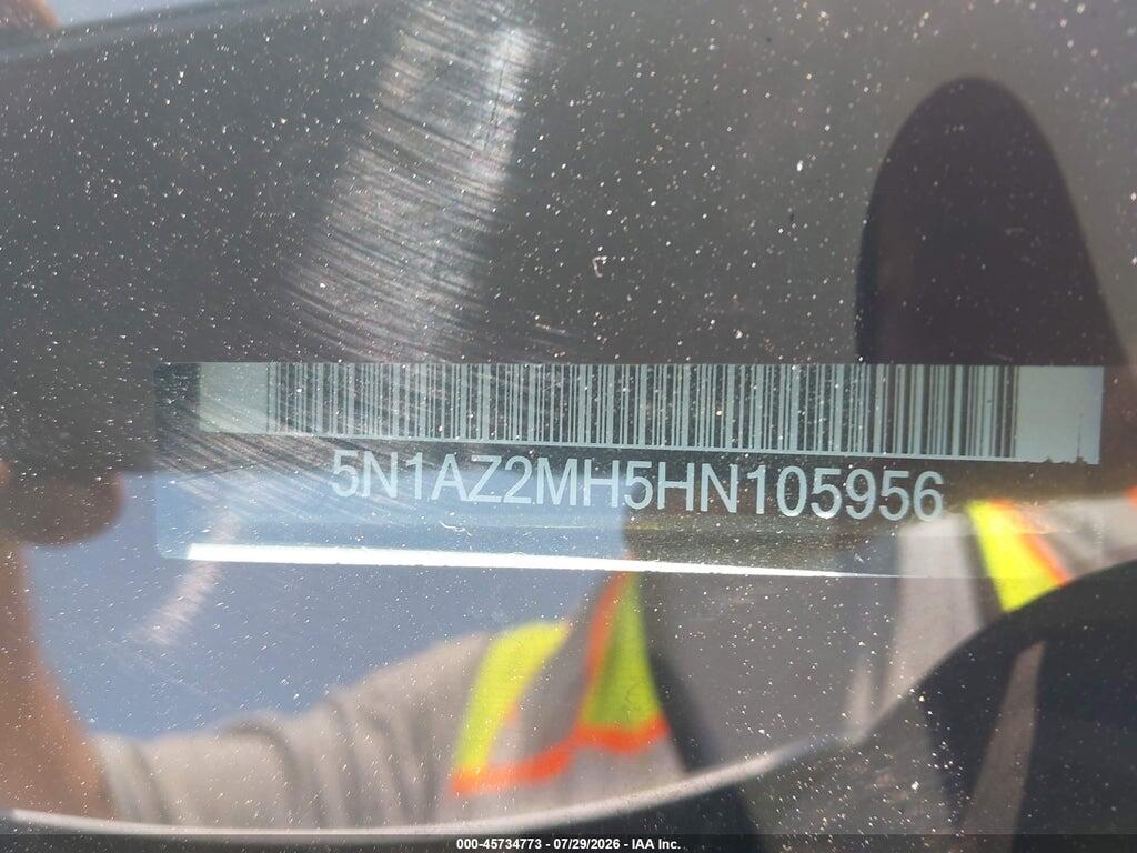 5N1AZ2MH5HN105956 2017 NISSAN MURANO photo no. 9