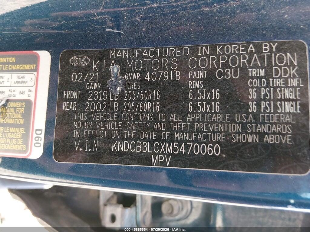 KNDCB3LCXM5470060 2021 KIA NIRO photo no. 9