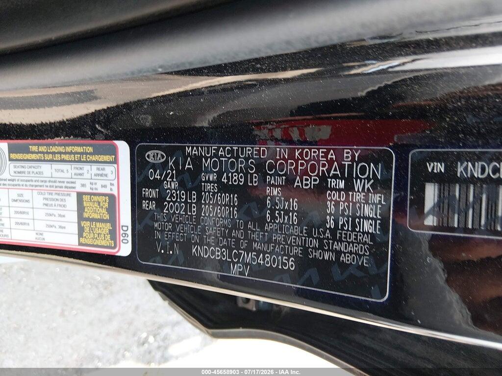 KNDCB3LC7M5480156 2021 KIA NIRO photo no. 9