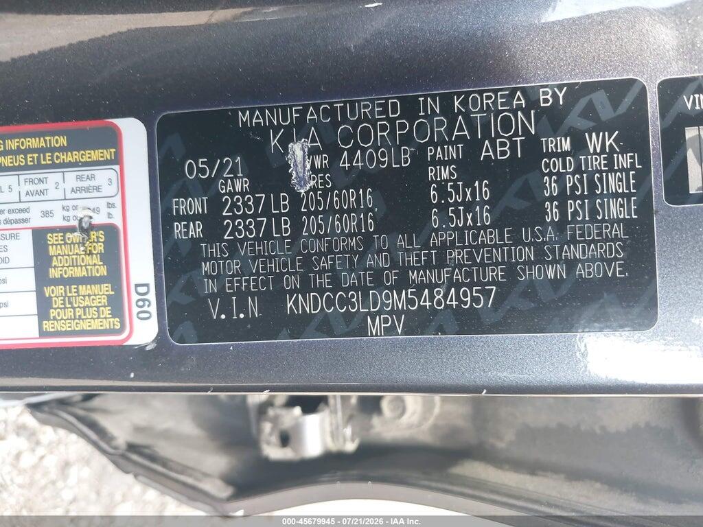 KNDCC3LD9M5484957 2021 KIA NIRO PLUG-IN HYBRID photo no. 9