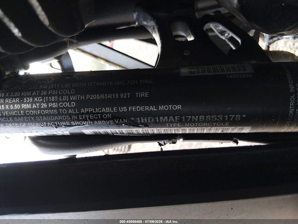 1HD1MAF17NB853178 2022 HARLEY-DAVIDSON FLHTCUTG photo no. 10