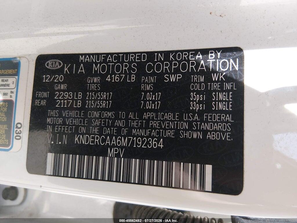 KNDERCAA6M7192364 2021 KIA SELTOS photo no. 9