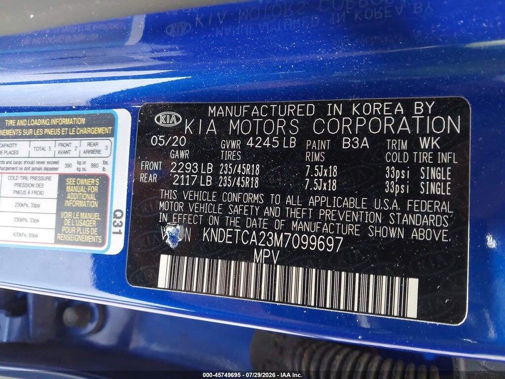 KNDETCA23M7099697 2021 KIA SELTOS photo no. 9