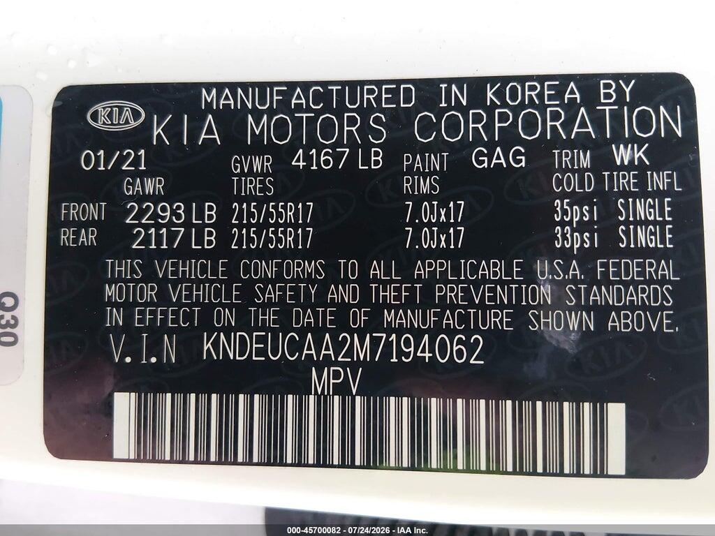 KNDEUCAA2M7194062 2021 KIA SELTOS photo no. 9
