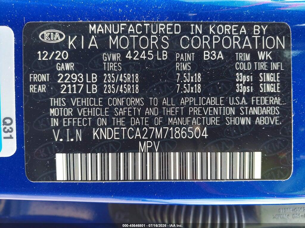 KNDETCA27M7186504 2021 KIA SELTOS photo no. 9